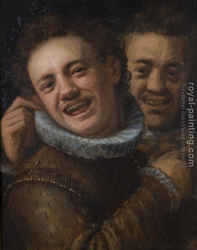 Hans Von Aachen : Two laughing men